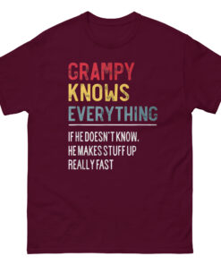 Grampy Knows Everything T-Shirt – Father's Day Gift for Grandpa, Funny Grandfather Tee, Proud Grandpa Shirt Unisex classic tee