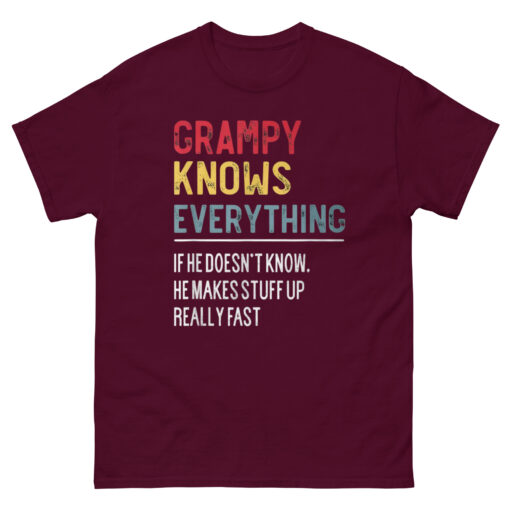 Grampy Knows Everything T-Shirt – Father's Day Gift for Grandpa, Funny Grandfather Tee, Proud Grandpa Shirt Unisex classic tee